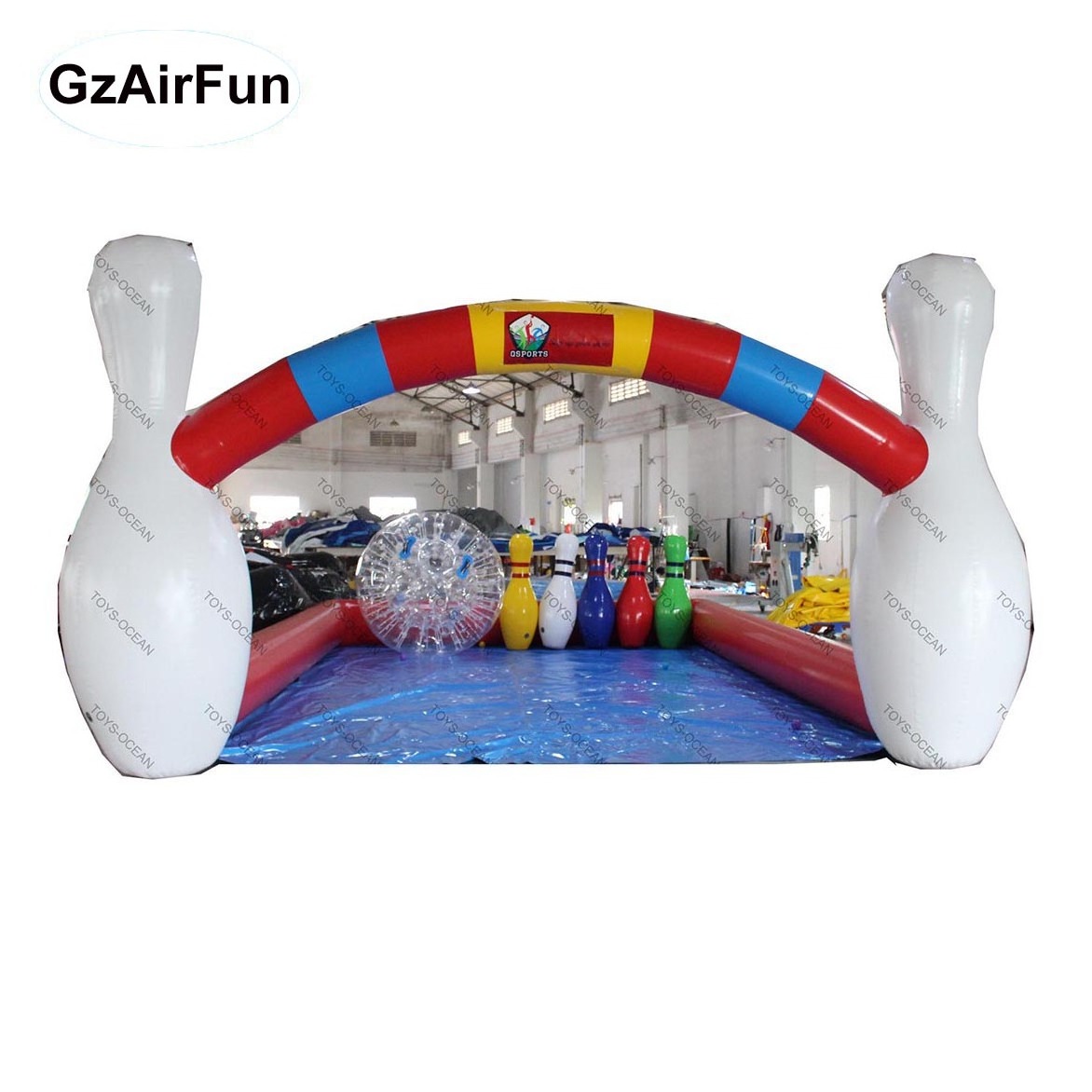 Inflatable bowling alley inflatable human bowling game large  inflatable bowling set game indoor party entertainment