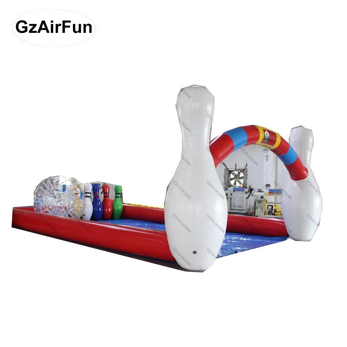 Inflatable bowling alley inflatable human bowling game large  inflatable bowling set game indoor party entertainment