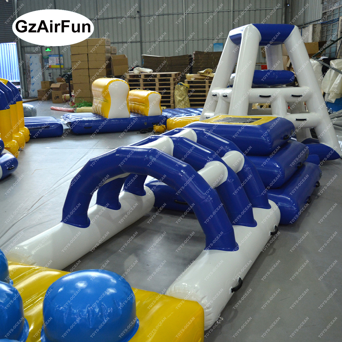 Custom Mini Indoor Inflatable Water Park for Kids Commercial Obstacle Course Water Slide for Beach Amusement