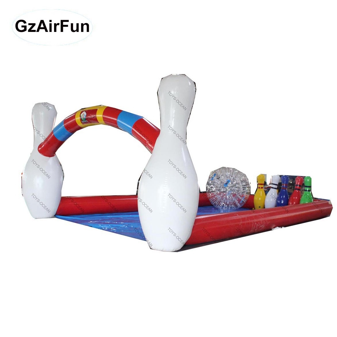 Inflatable bowling alley inflatable human bowling game large  inflatable bowling set game indoor party entertainment