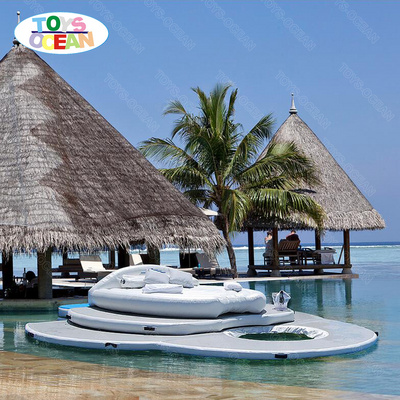 new Large Inflatable 6 Person Lake Pool River Floating Island Raft inflatable Lounger for the Lake