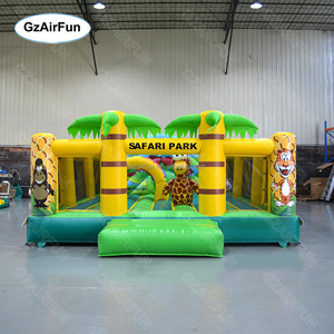 Custom commercial jungle bounce inflatable playground kids inflatable bouncer