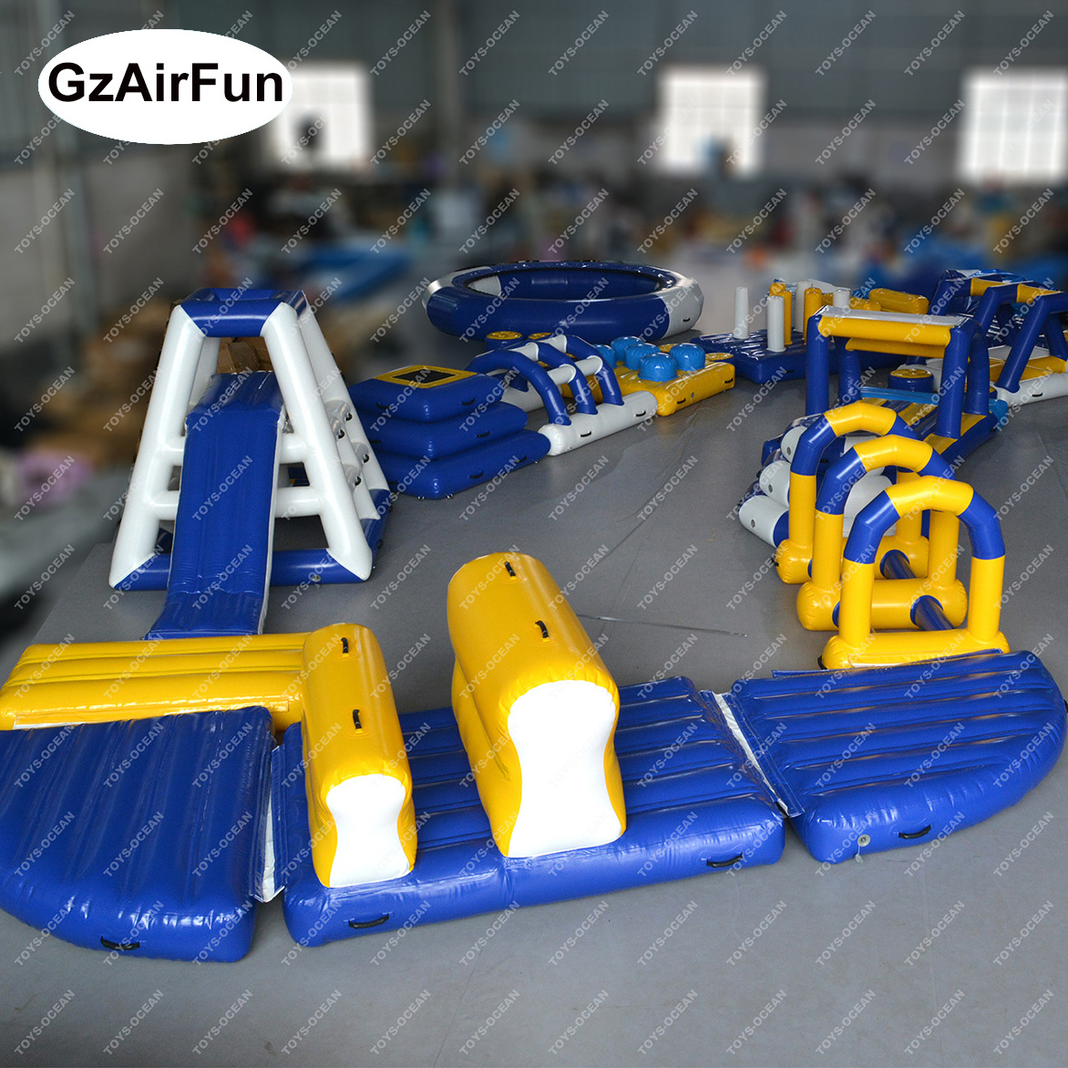 Custom Mini Indoor Inflatable Water Park for Kids Commercial Obstacle Course Water Slide for Beach Amusement