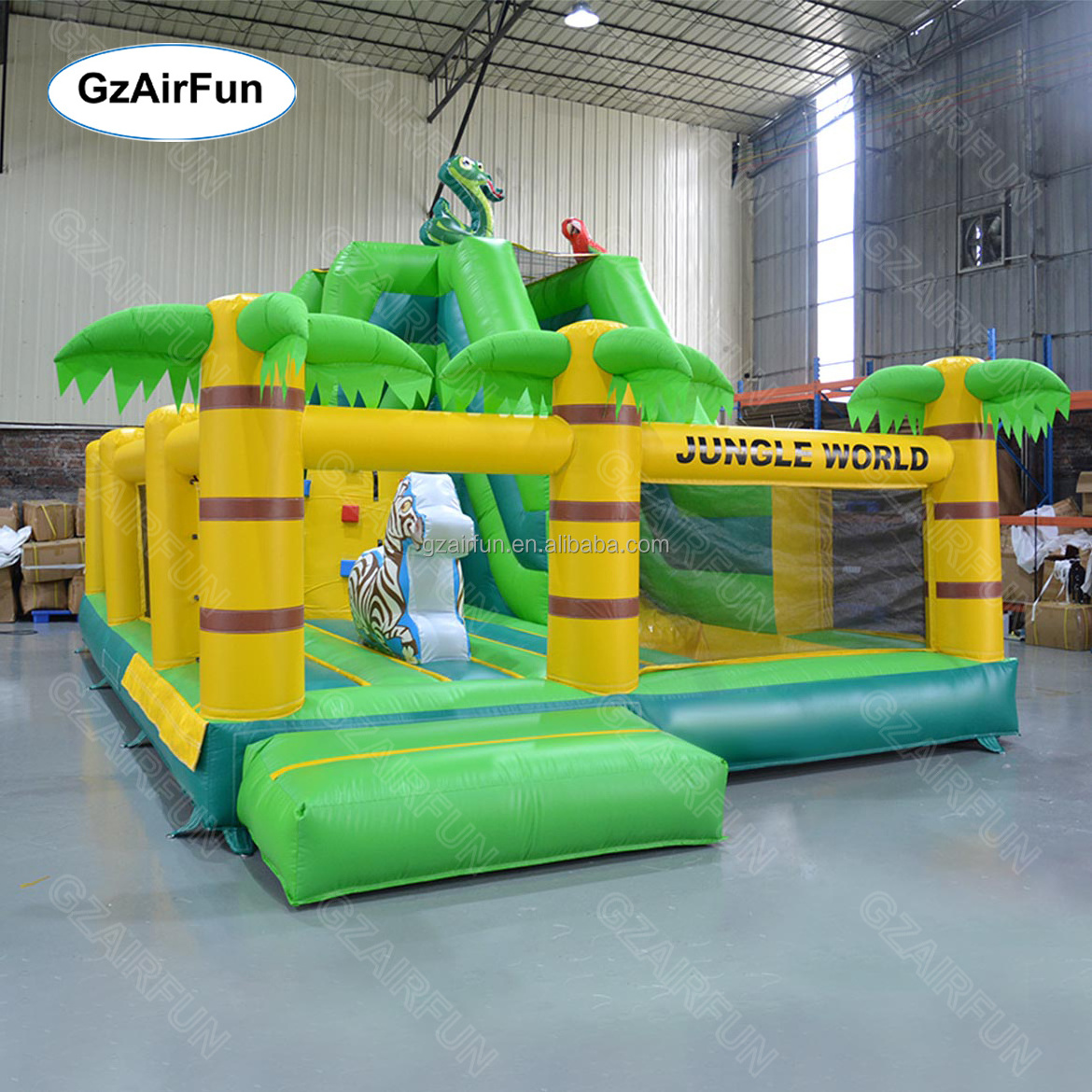 Custom commercial jungle bounce inflatable playground kids inflatable bouncer