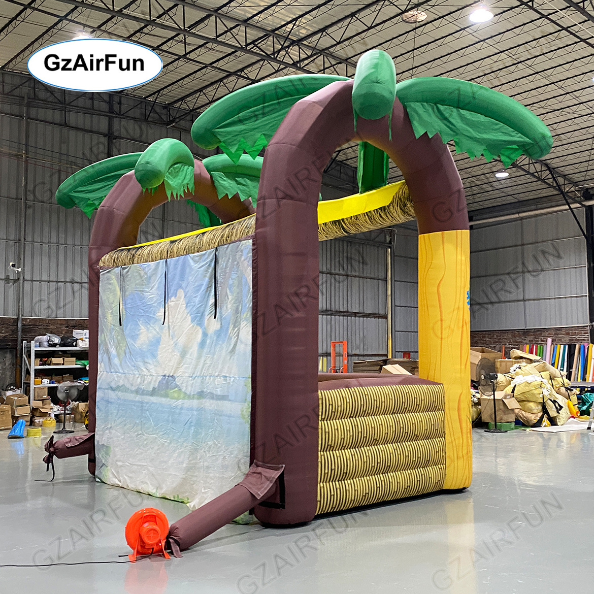 Factory custom commercial Portable Inflatable Tiki Hut Bar Display Bar Inflatable Booth Bar