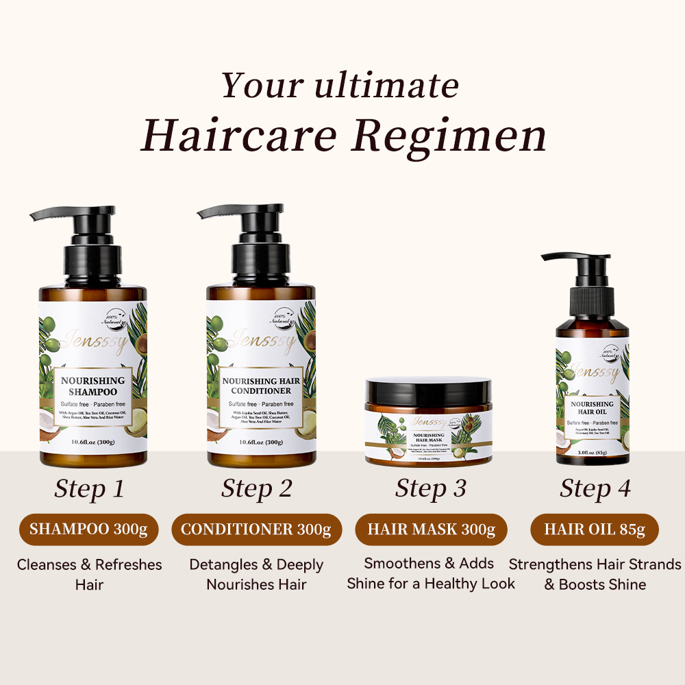 anti-hair loss Repairing private label biotin argan oil custom hair growth oil treatment shampoo 100% natural hair care set