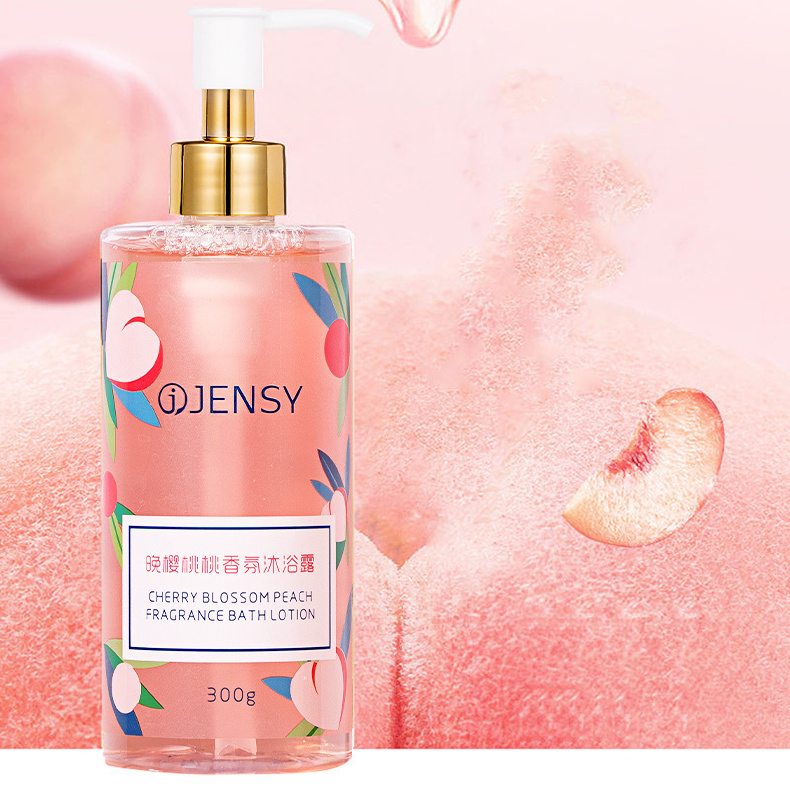 Private Label Moisturizing Bath Rose Fragrance Shower Gel Cream Cherry Blossom Nicotinamide Body Wash Rose Body Wash