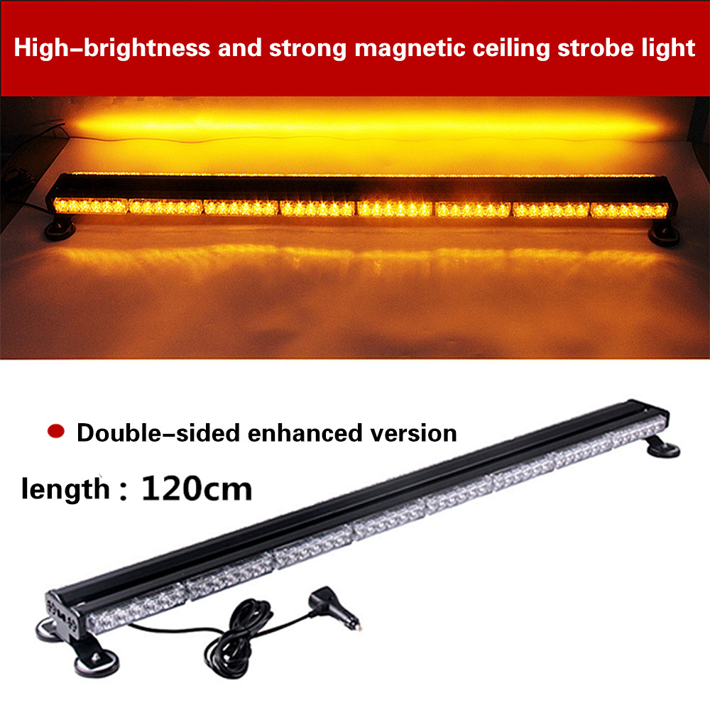 LED double-sided light bar 72W traffic advisor sign emergency warning strobe light car truck