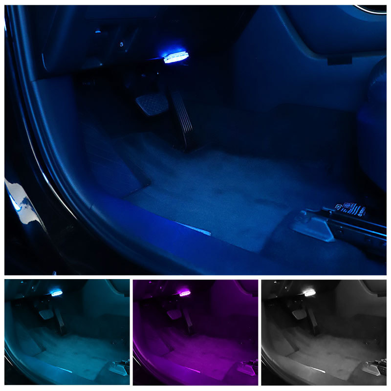 Car LED Wireless Touch Light with Magnet Interior Light USB Rechargeable Ceiling Reading Light for Door Foot Trunk Storage Box