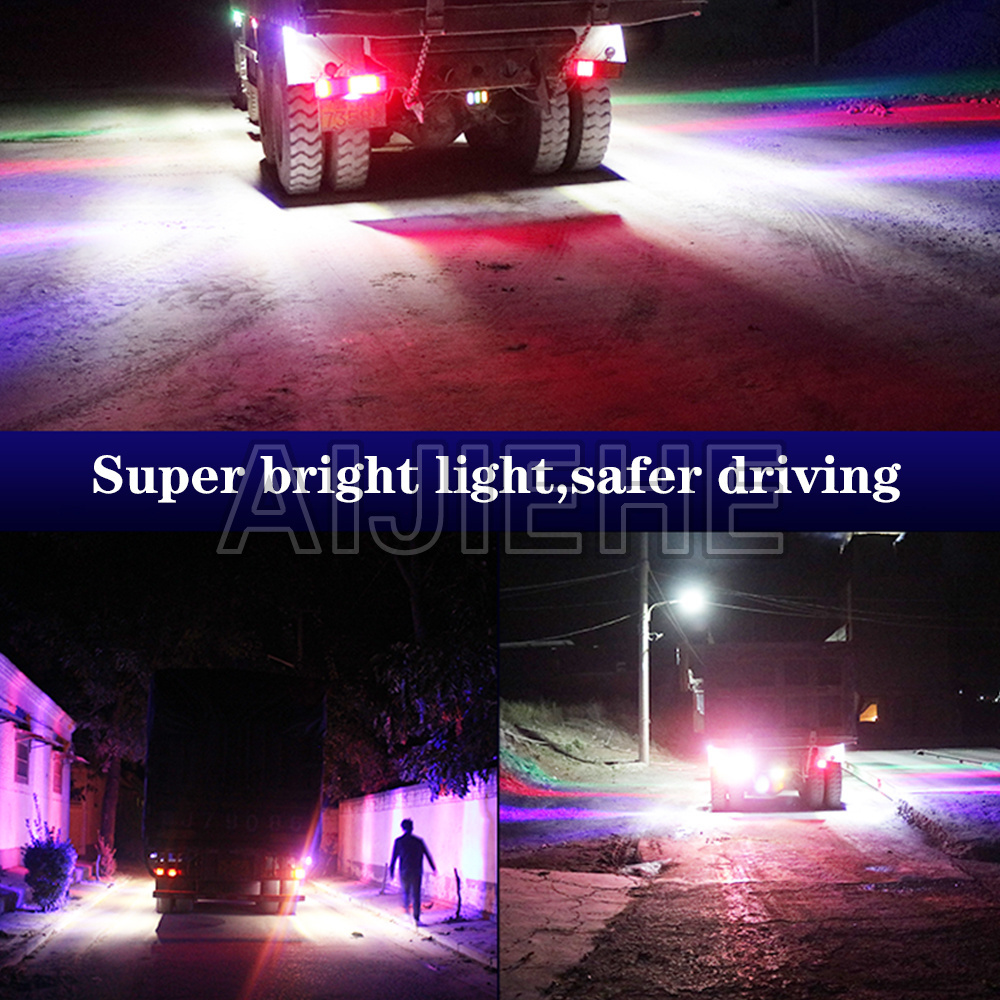 RGB Led Truck Tailer Side Marker Light for Offroad ATV Led Warning Emergency Side Lights White Red Amber 12V 24V