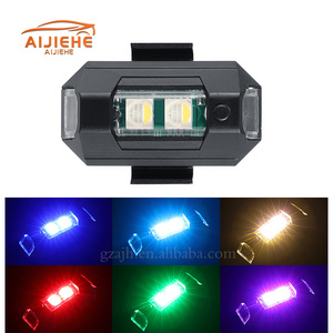 USB Rechargeable led flashing tail warning light 7Colors LED Strobe Aircraft Lights For Auto Motorbike strobe leds Drone Bicycle