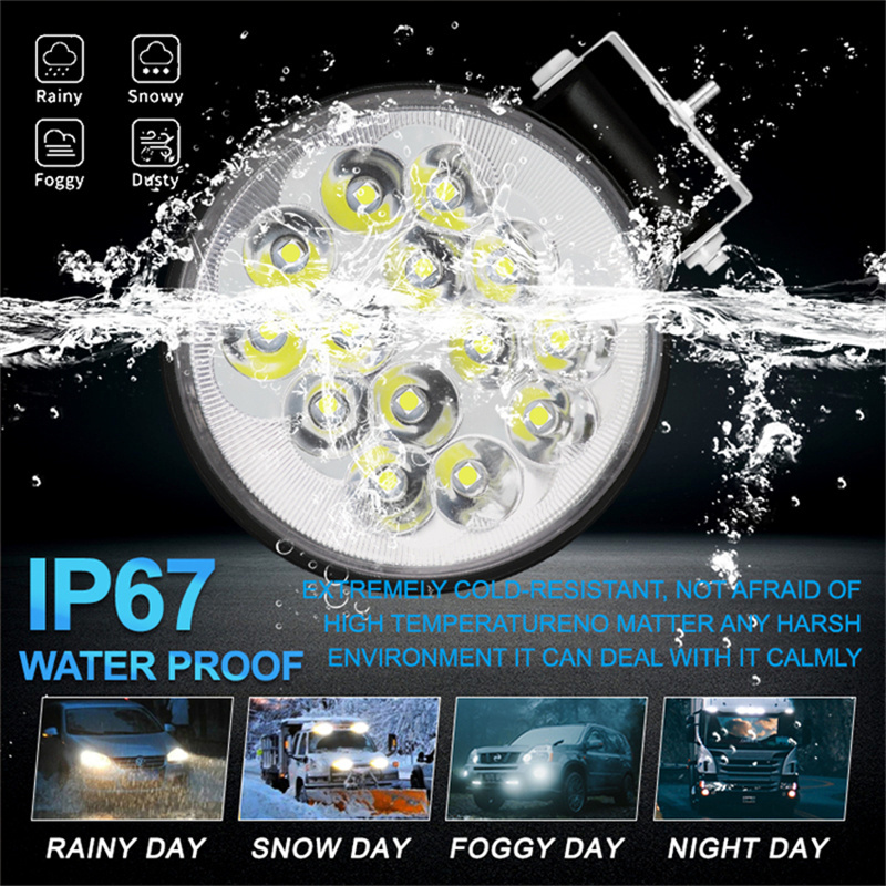 85mm 9-30V 3030 16 LED Work Light Car LED Light DRL headlamp High Power 48W Led Work Light 4x4 Square Truck Offroad Spotlight