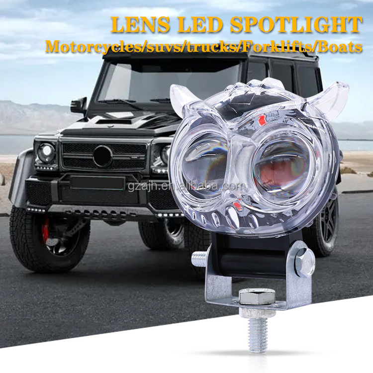 RGB new design owl fog lights for motorcycle brightest led headlight small led driving lights for motorcycle