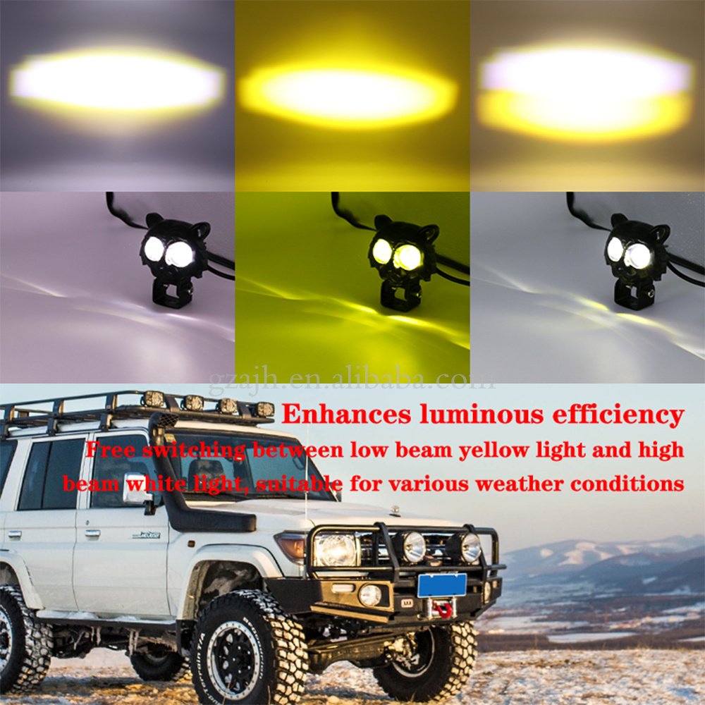 RGB new design owl fog lights for motorcycle brightest led headlight small led driving lights for motorcycle