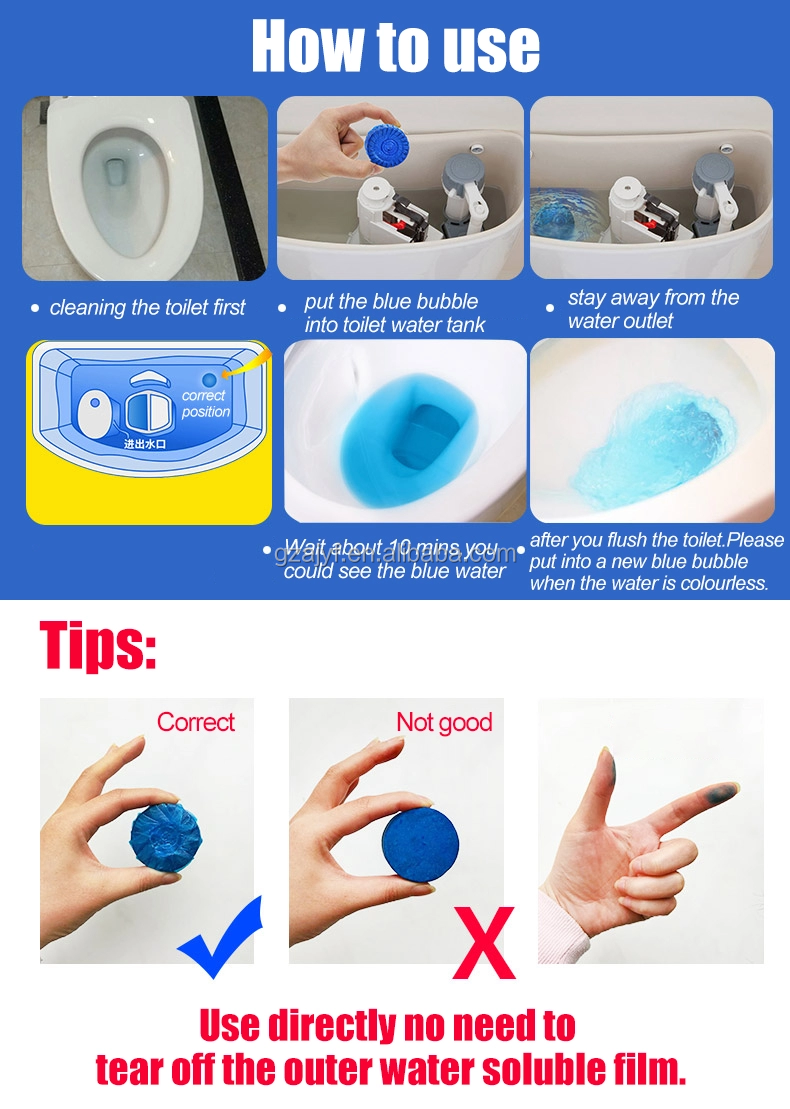 Hot sale tablets automatic toilet bowl cleaner 50g toilet cleaner block bowl tablets toilet deodorizer