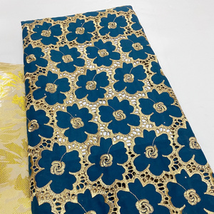 AN3480 African Cotton Lace Fabric 2024 High Quality Swiss Voile Nigerian Cotton Lace For Women Evening Dresses