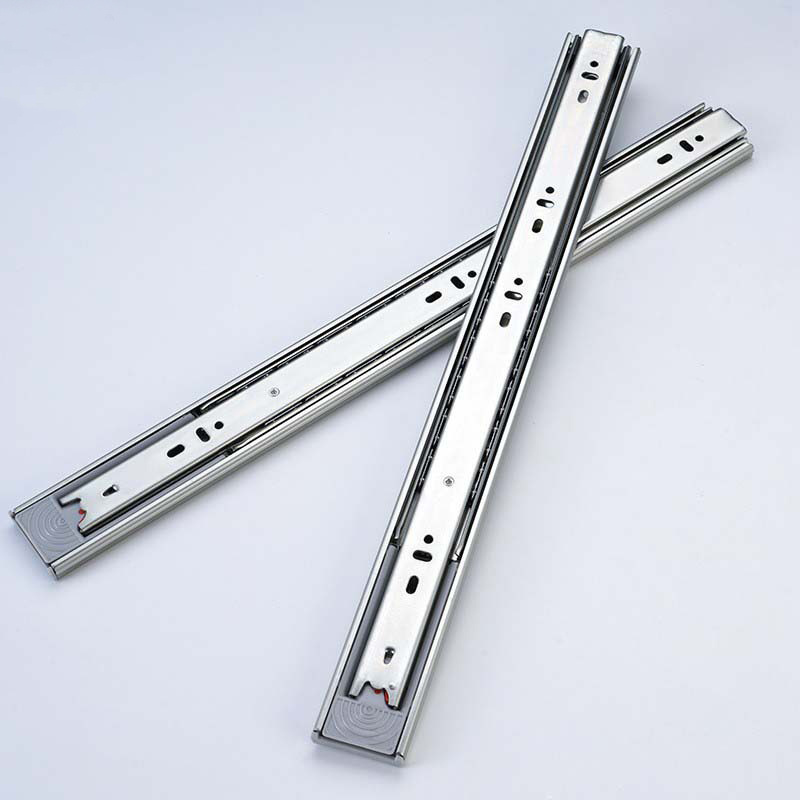 45mm 3 Fold Heavy Duty Ball Bearing Drawer Rails Telescopic Slides for Cabinets Kitchen Sliders Soft Close Drawer Slides