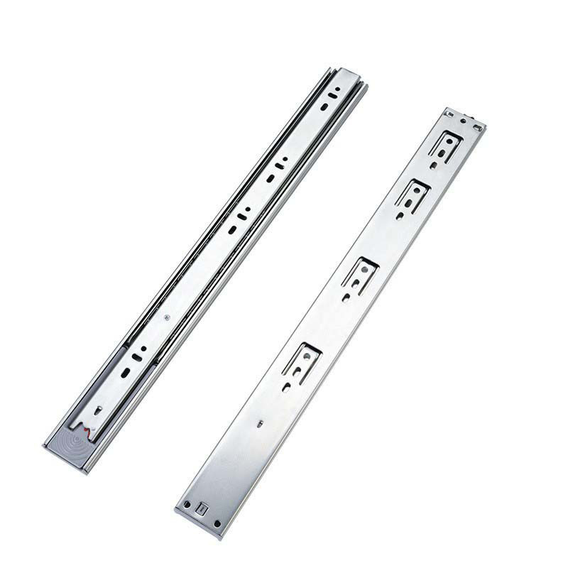 45mm 3 Fold Heavy Duty Ball Bearing Drawer Rails Telescopic Slides for Cabinets Kitchen Sliders Soft Close Drawer Slides