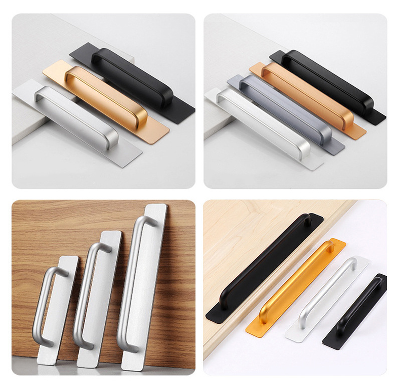 Wholesale Assembled Integrated Integrated Hidden Kitchen Cabinet Door Handle Long Handle Aluminum Profile Furniture Handle