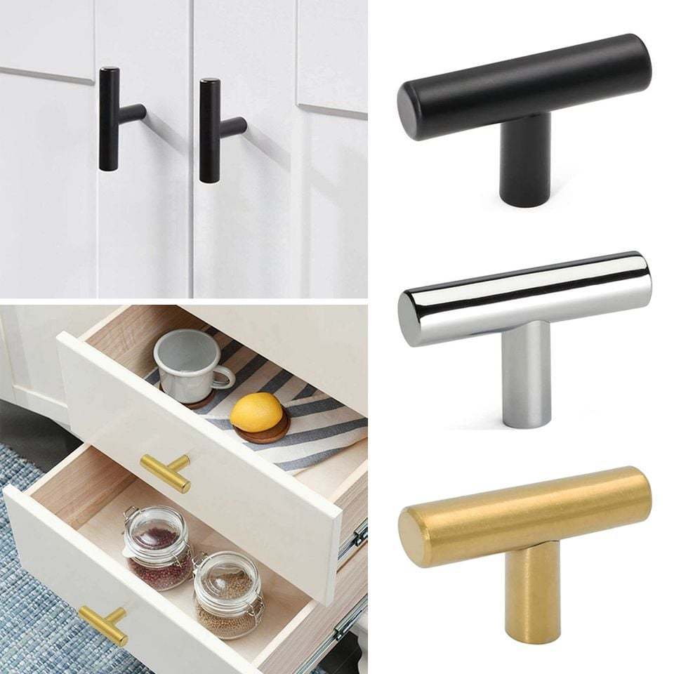 RHETECH Powerful Supplier Furniture Hardware Brushed Gold Stainless Steel Handles Cabinet Cupboard Drawer Handles