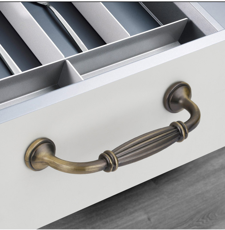 RHETECH Durable Aluminum Alloy 96/128Mm Single Hole Drawer Pull Handles Decorative Drawer Pulls Flat Black Cabinet Hardware