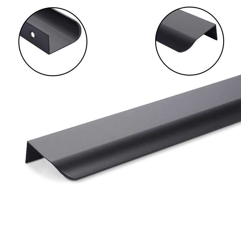 RHETECH Customizable Length Embedded Hidden Door Handles Aluminum Profile Cabinet Handles Hidden Furniture Handles