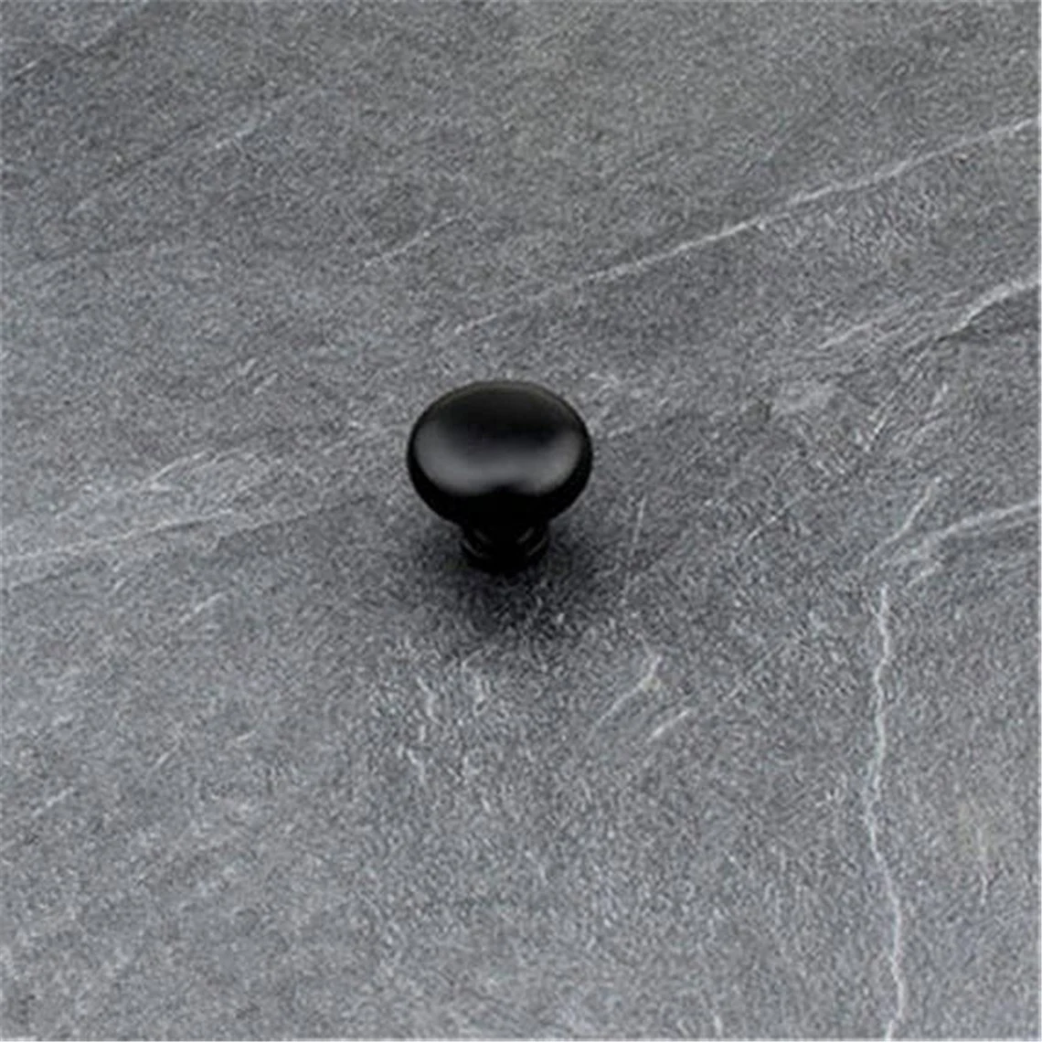 RHETECH Africa Hot Sale Style Black Metal Cabinet Knobs Drawer Pulls Simple Solid Round Shape Black Furniture Handles