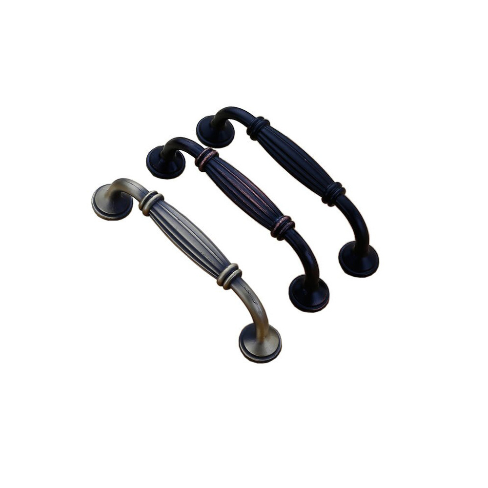 RHETECH Hot Sale Antique Furniture Black Cabinet Pulls Modern Cabinet Handles 3 Inch Finish Oil Rubbed Bronze Black Drawer Pulls