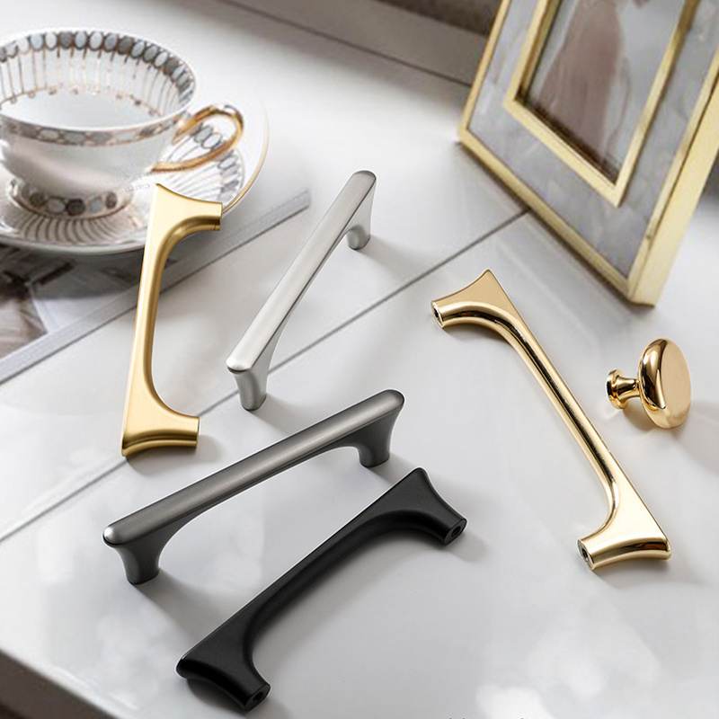 RHETECH Fancy Cabinet Handle Drawer Pulls Modern Furniture Handle Pulls For Kitchen Zinc Alloy Pulls