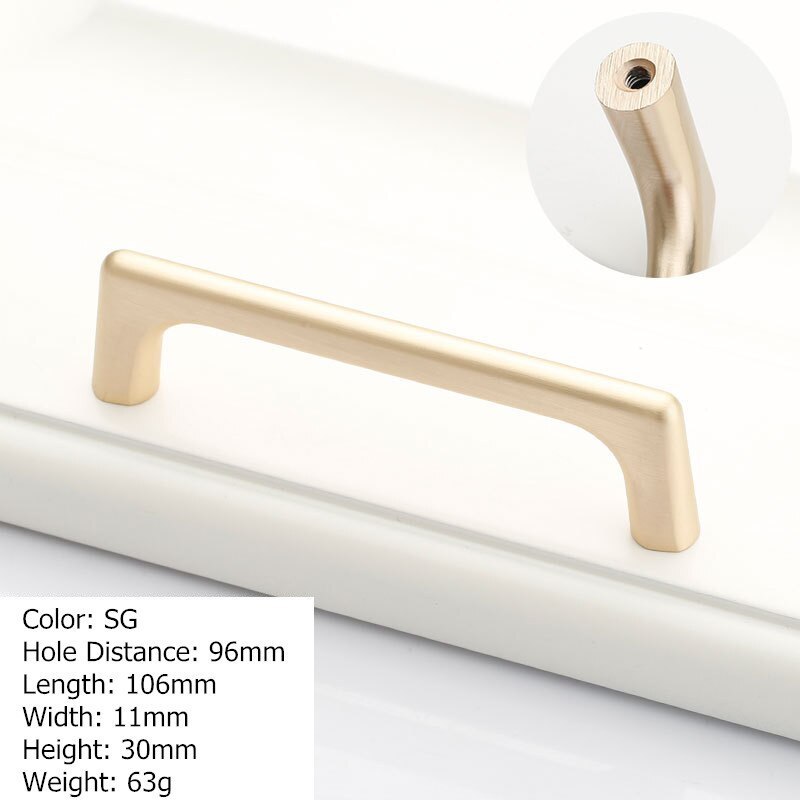 RHETECH OEM Minimalist Wardrobe Handle Design 3 Inch Drawer Pulls Handle Brushed Nickel Mid Century Modern Drawer Pulls