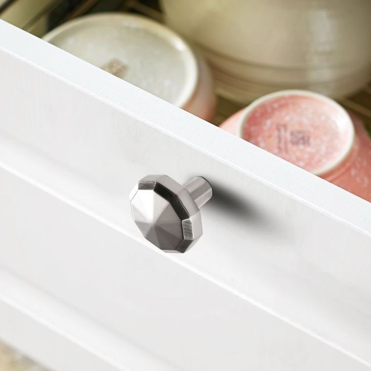 RHETECH Wholesale Brushed Nickel Finished Woodworking Accessories Kitchen Cabinet Handles Drawer Knobs Cupboard Handles