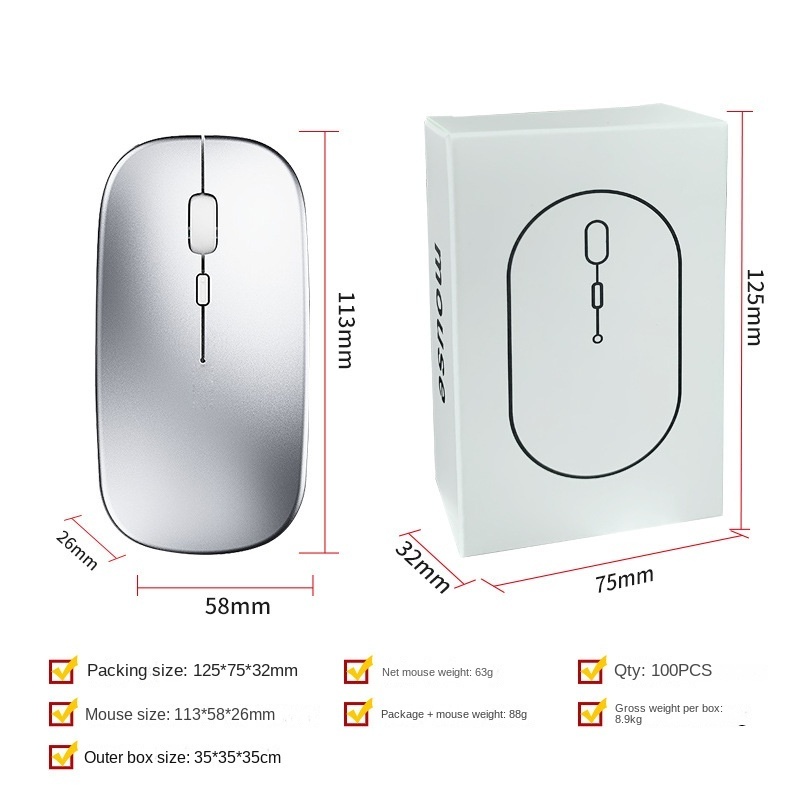 Factory Wholesale Hot Sale Generation Wireless 2.4G Mouse Mute Laptop Desktop Gift Cross-Border Wireless Office Mouse