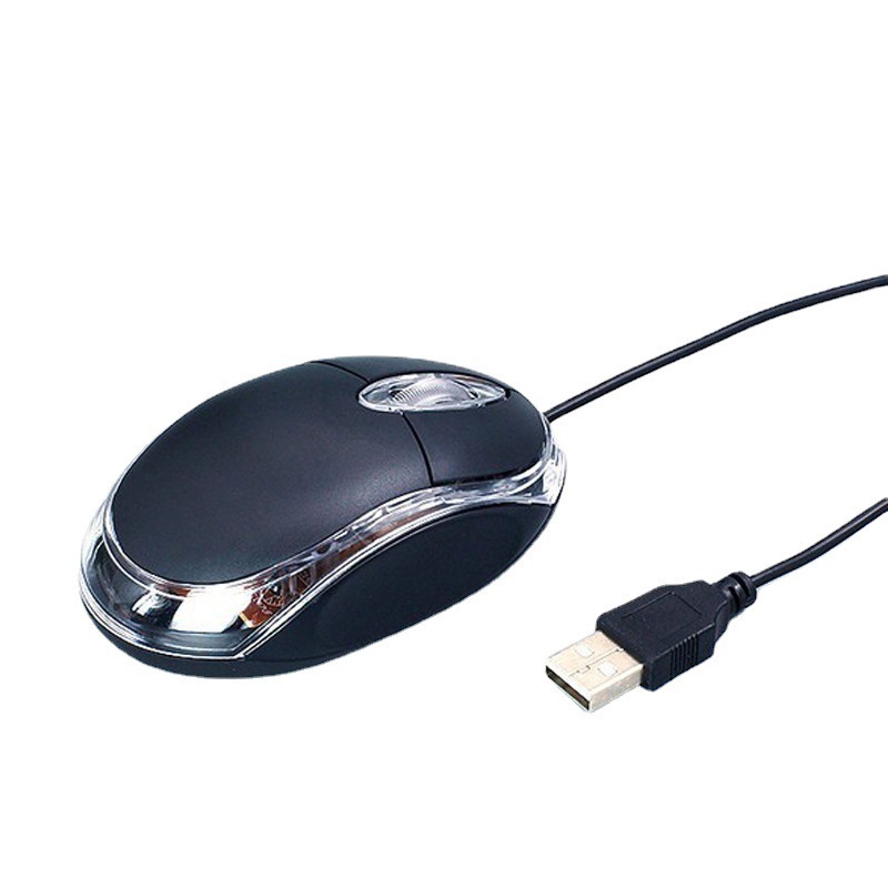 High-quality Office Mini Scroll Wheel Wired Mouse Gamer  Cable Silent USB 3D Optical Mice for PC small Luminous mini Mouse