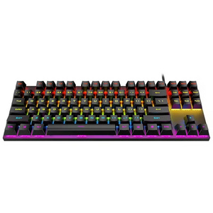 New popular T18 mechanical keyboard with 87 keys RGB glow competitive USB wired gaming keyboard