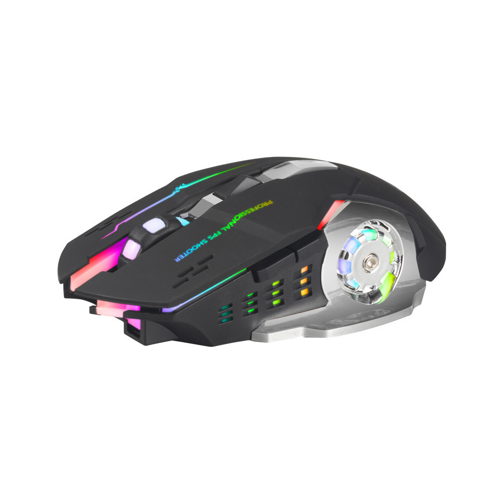 2024 2.4GH Silent Sport Gaming Racing charging 7-color Backlight Breath Comfort Gamer Mice Rechargeable Wireless Gaming Mouse