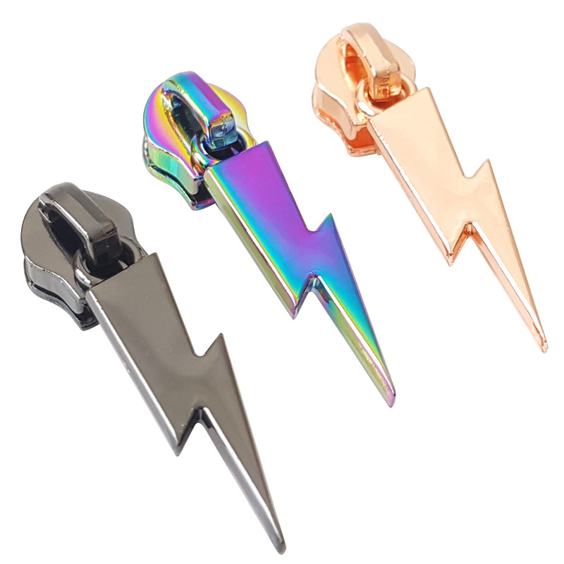 Manufacturing Luggage Rainbow Puller Zipper Slider Wholesale Zipper Pull Decorative Handbag Metal Zip Slider