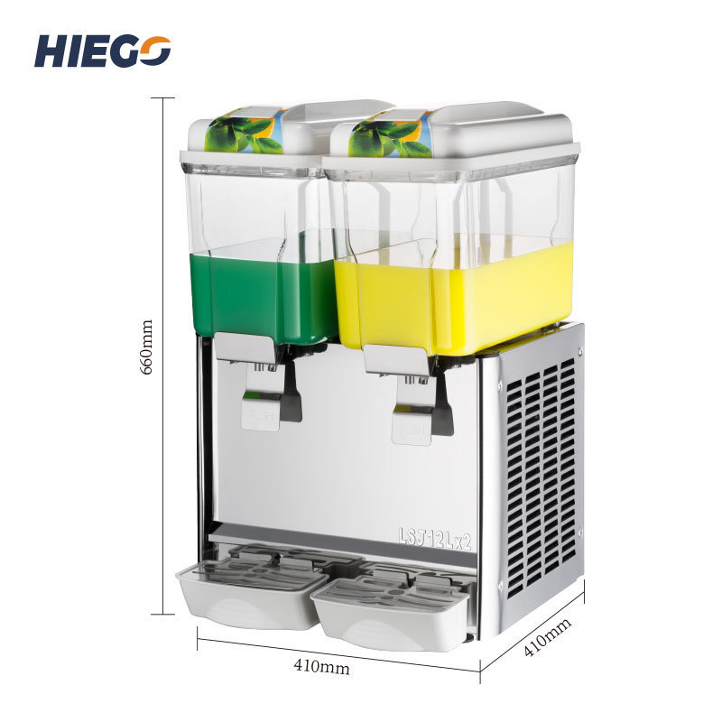 Commercial High Quality 2 Tanks Cold Juice Dispenser Beverage/Large Capacity Drink Dispenser