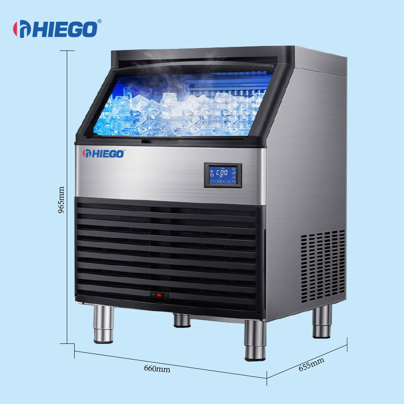 Commercial Auto cube ice making machine 80kg/24Hrs under counter ice makers for kitchen equipment