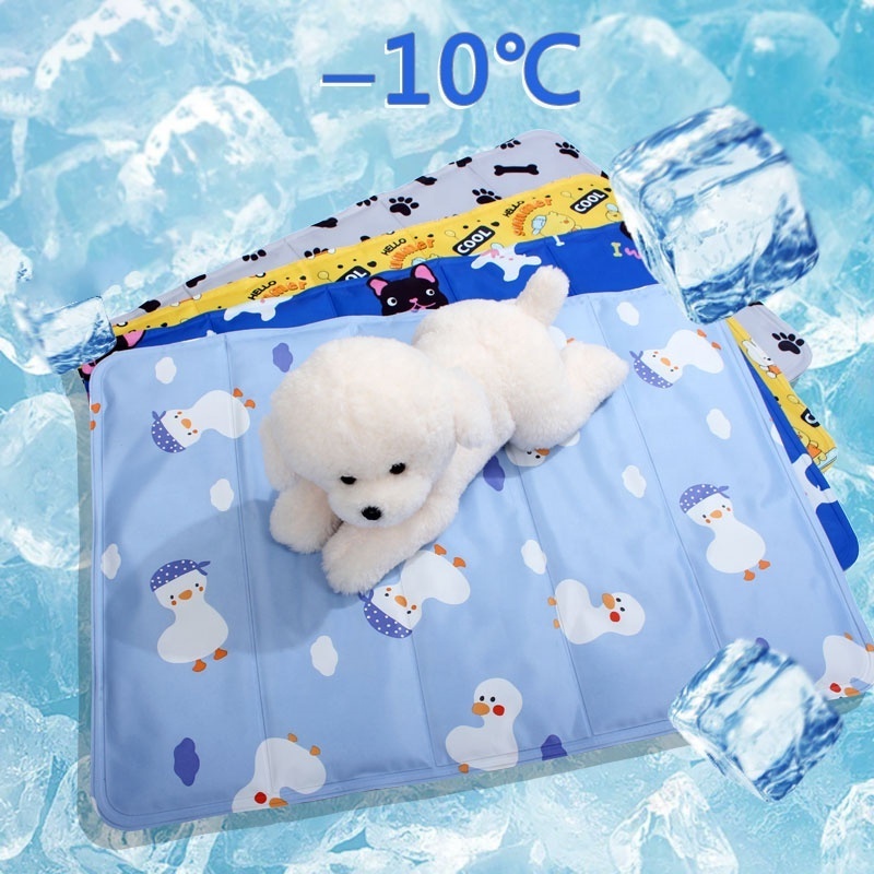 Anjuny Dog Cooling Mat Summer Pad Pet Mat Bed For Dogs Cat Ice Silk Pad Sofa Cooling Bed for Small Medium Dogs Car Seat Cushion