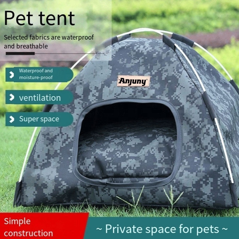 Anjuny Four Seasons Universal Pet Bed Kennel Dog Tent Animals Bed Tent Camping Detachable Small and Medium-sized Pet Dog Bed