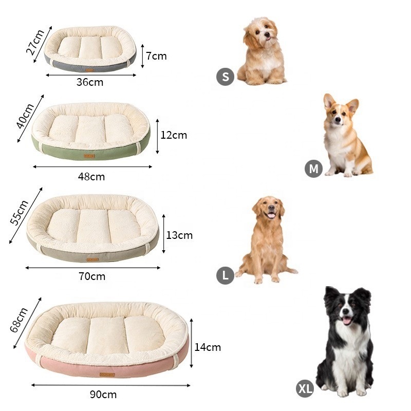 Anjuny Nice Quality Long Plush Cute Oval Pet Bed Cat Bed Warm Pet House Kitten Cave Cushion For Cats And Small Dogs