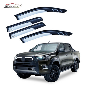 Hot Selling High Quality Exterior Accessories Window Visor Car Door Visor for Toyota HILUX  VIGO 08 PMMA Rain Protection easily