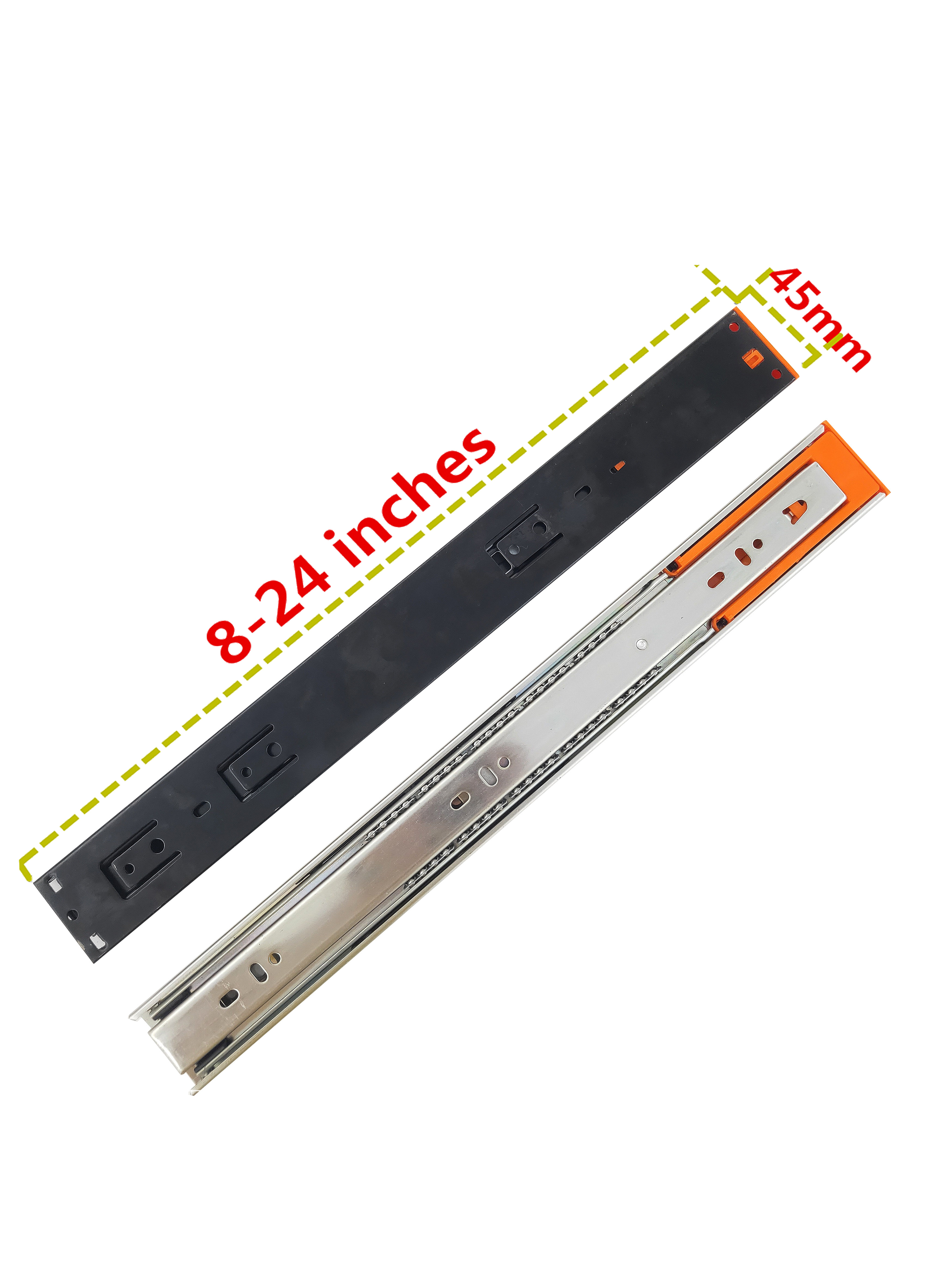 Metal Drawer Runner Full Extension Telescopic Channel Rail Soft Closing Drawer Slide In China