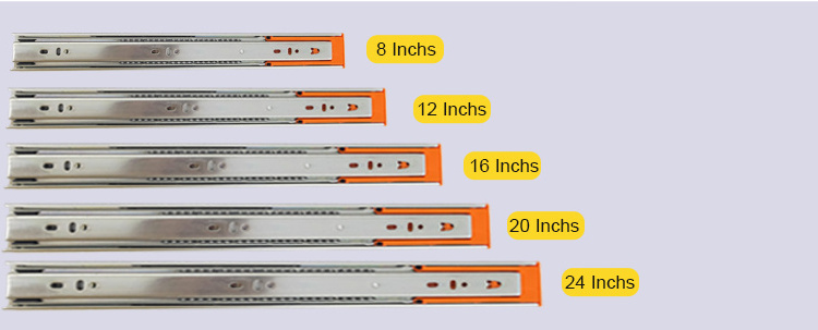 Metal Drawer Runner Full Extension Telescopic Channel Rail Soft Closing Drawer Slide In China