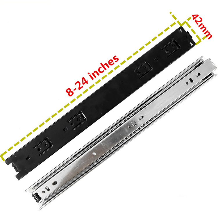 18 Inches 42mm Full Ext Telescopic Channel Rail Furniture Waterproof 600mm Drawer Slides