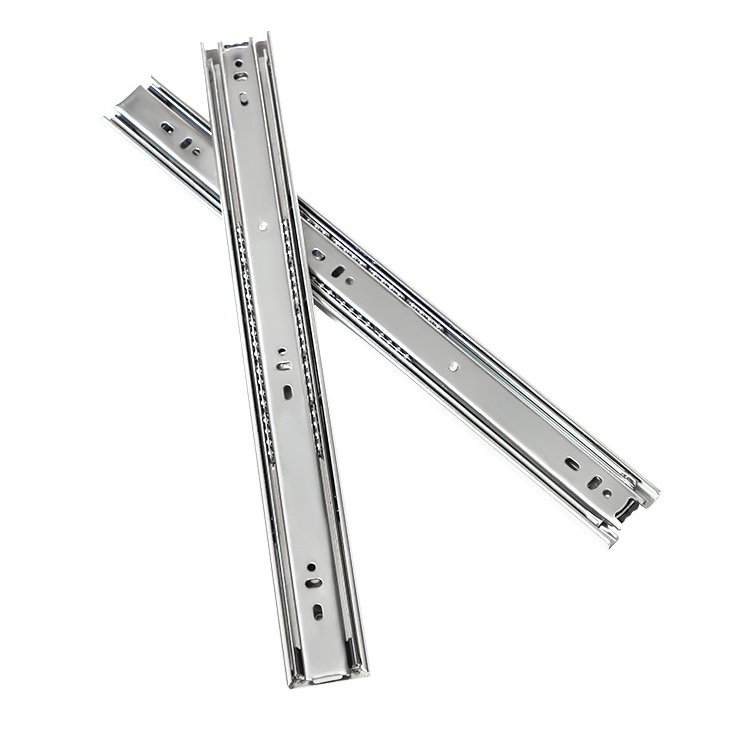 Furniture Hardware 45mm Full Extension Telescopic Channel Ball Bearing Drawer Slides Rail