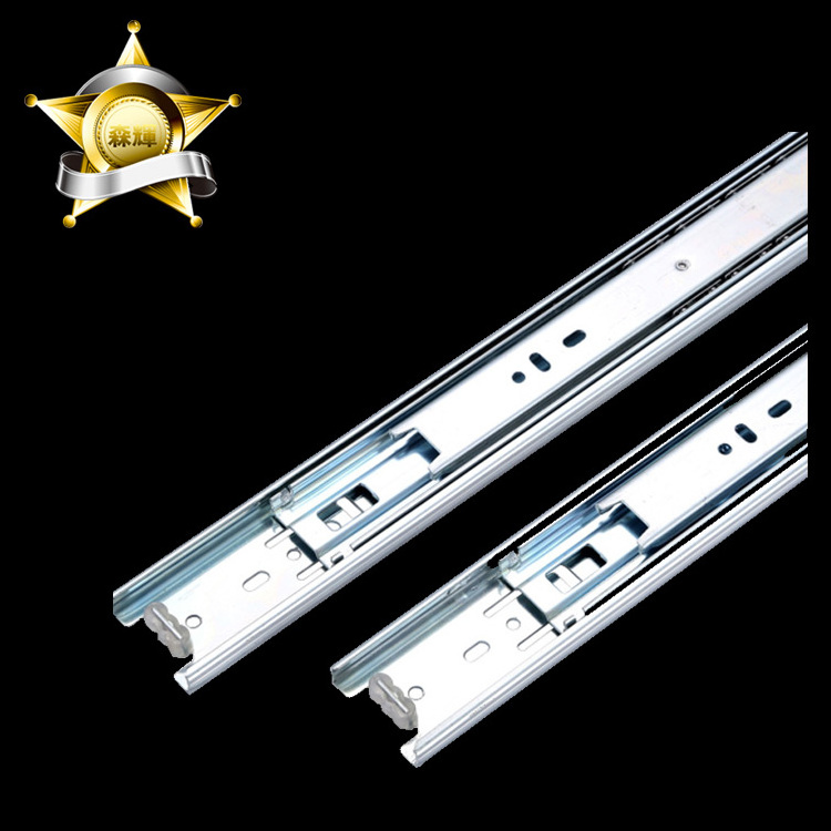 Factory 4510 Telescopic Channel Rail 45mm Drawer Runner Stainless Steel Drawer Slide