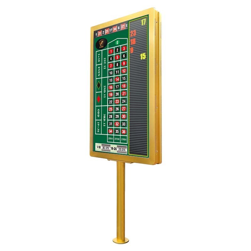 27 inch custom double-sided host casino provides double-sided gambling roulette display screen