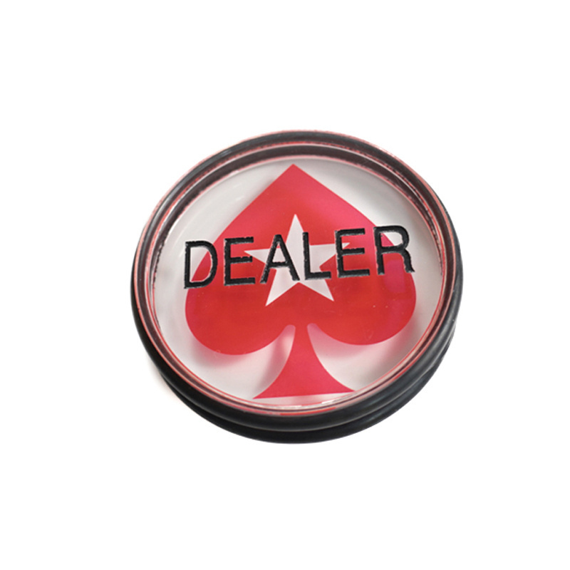 Casino Poker Dealer Button custom Transparent Casino acrylic block Texas poker dealer button