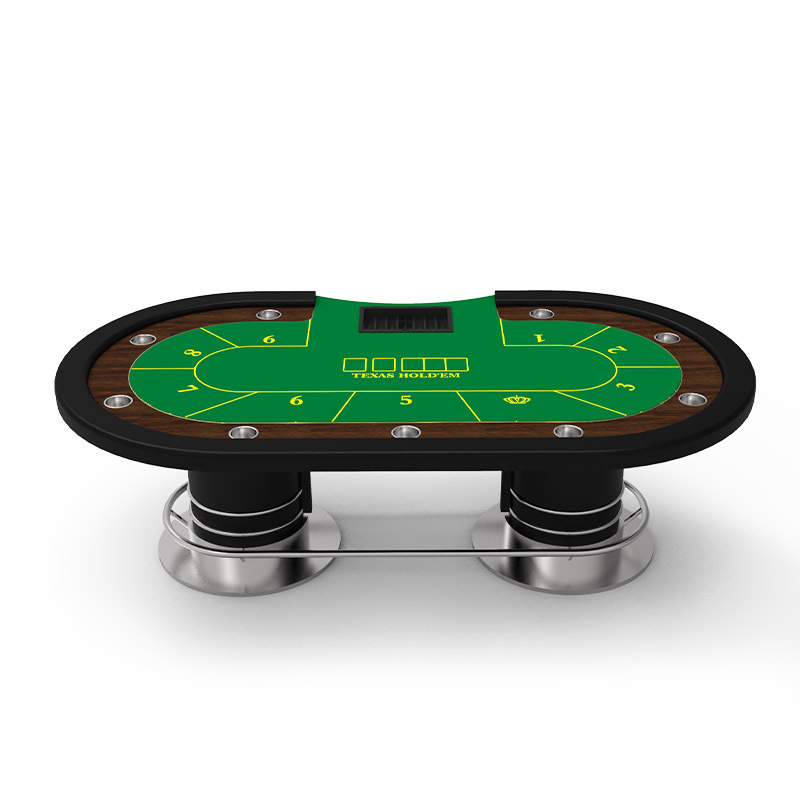 Top Casino Baccarat Gambling Poker Table  Oval 10 Seat Modern Texas Poker Table